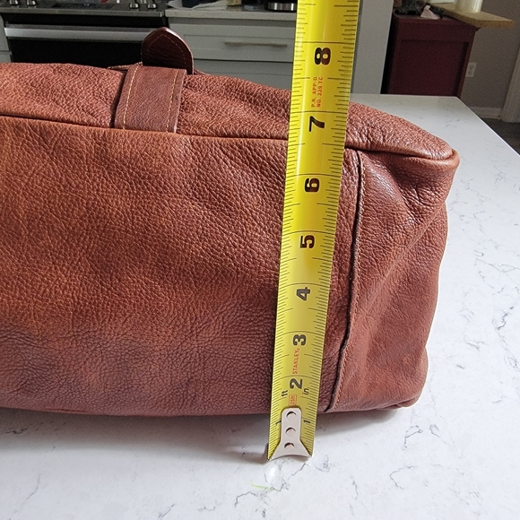 Corsia Italian Leather Satchel Bag Brown Distressed Vintage Style - Picture 3 of 12